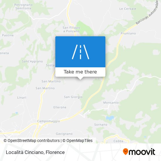 Località Cinciano map