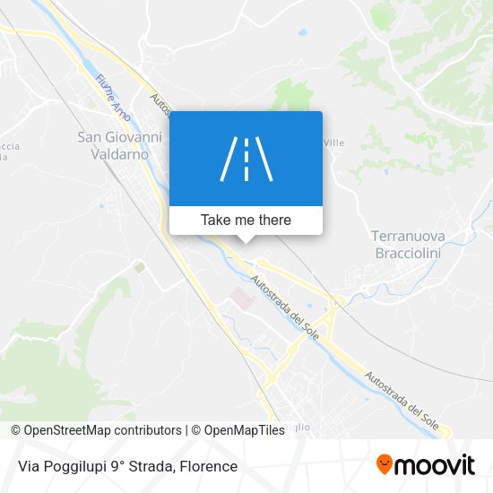 Via Poggilupi 9° Strada map