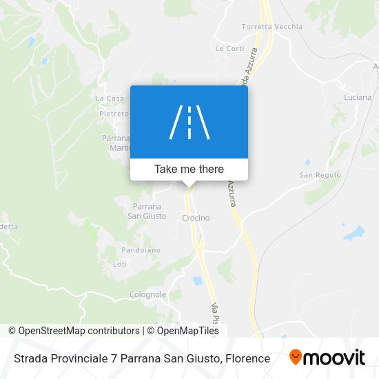 Strada Provinciale 7 Parrana San Giusto map
