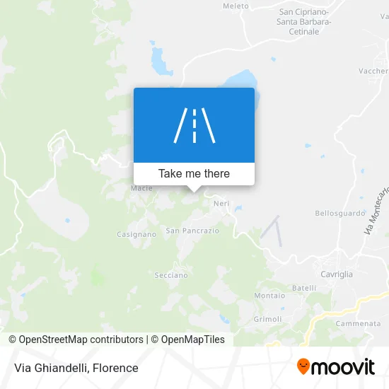 Via Ghiandelli map