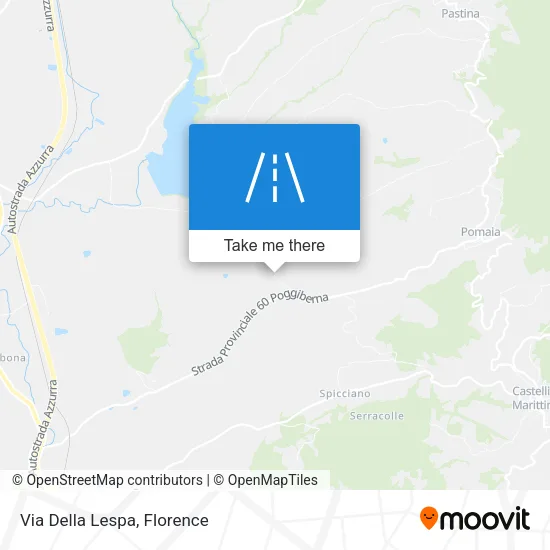 Via Della Lespa map