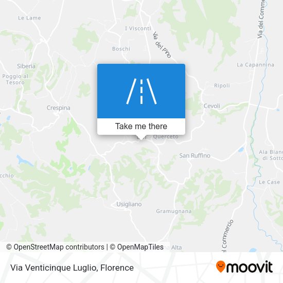 Via Venticinque Luglio map