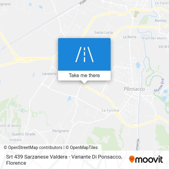 Srt 439 Sarzanese Valdera - Variante Di Ponsacco map