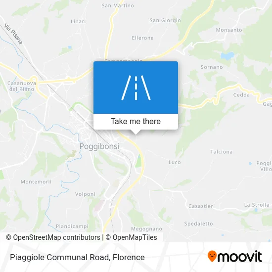 Piaggiole Communal Road map