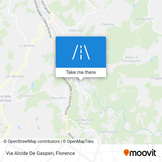 Via Alcide De Gasperi map