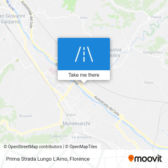 Prima Strada Lungo L'Arno map