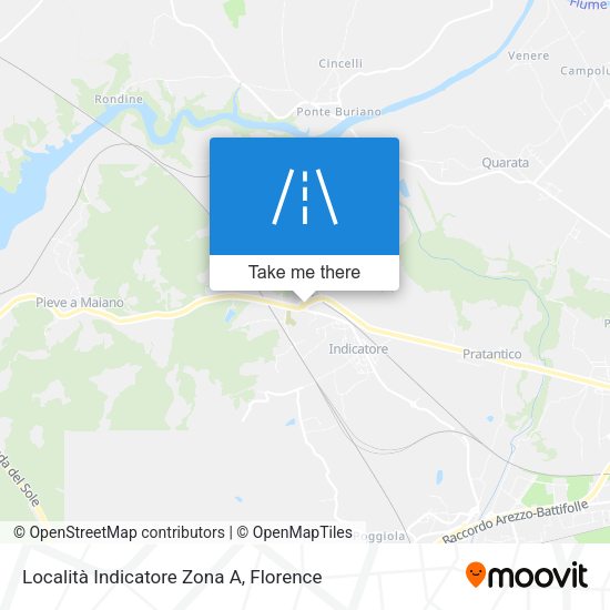 Località Indicatore Zona A map