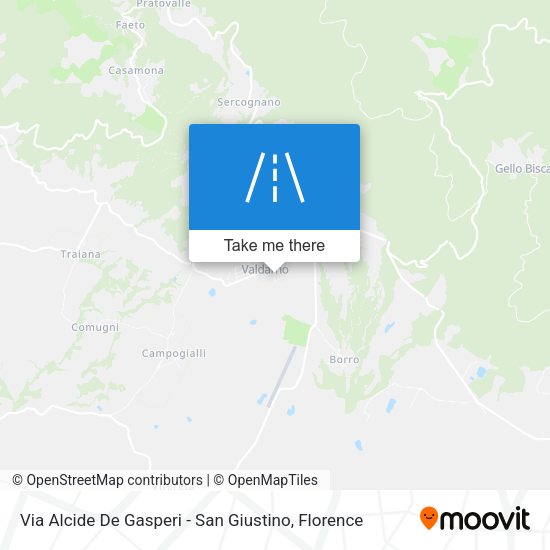 Via Alcide De Gasperi - San Giustino map