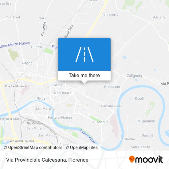 Via Provinciale Calcesana map