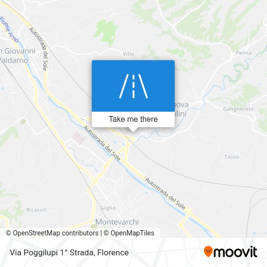 Via Poggilupi 1° Strada map