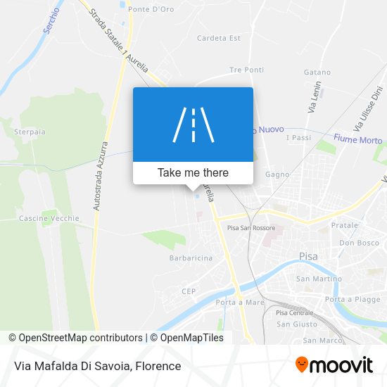 Via Mafalda Di Savoia map
