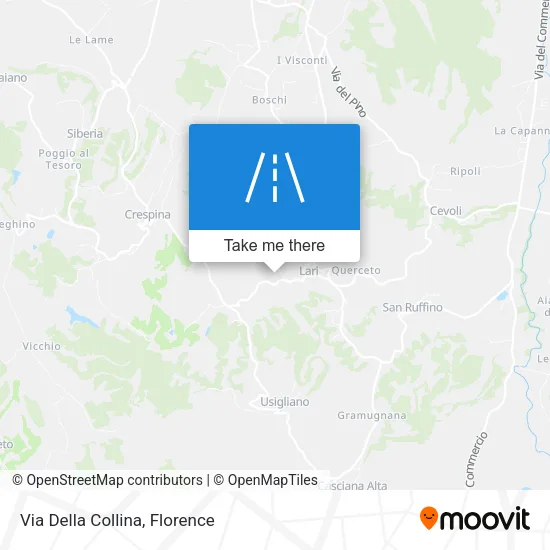 Via Della Collina map