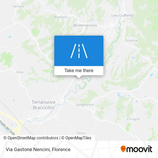 Via Gastone Nencini map