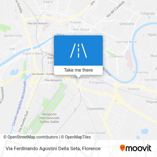 Via Ferdinando Agostini Della Seta map