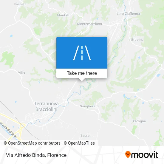 Via Alfredo Binda map
