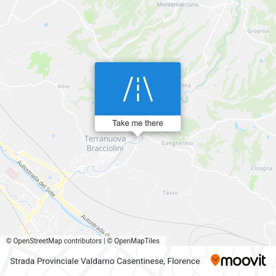 Strada Provinciale Valdarno Casentinese map