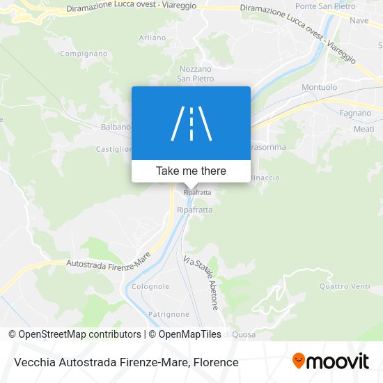 Vecchia Autostrada Firenze-Mare map