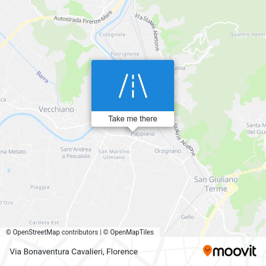 Via Bonaventura Cavalieri map