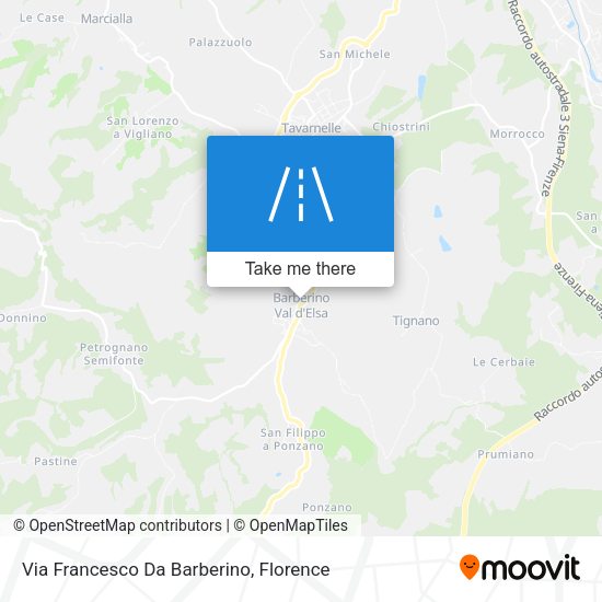 Via Francesco Da Barberino map
