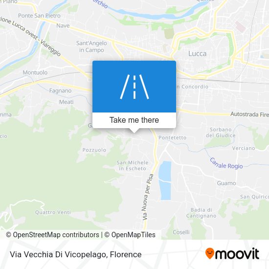 Via Vecchia Di Vicopelago map