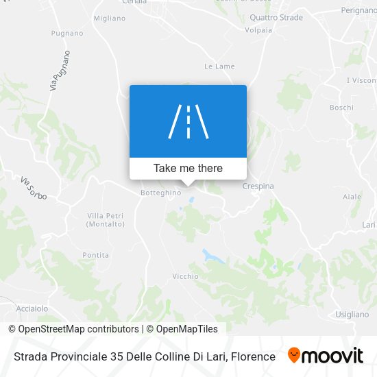 Strada Provinciale 35 Delle Colline Di Lari map