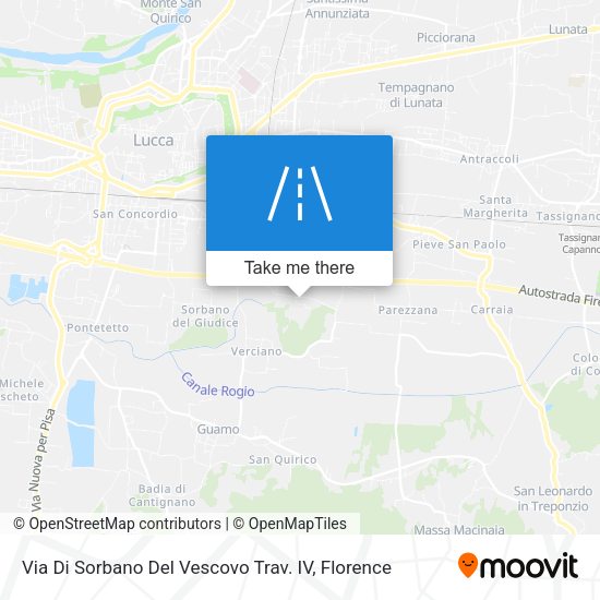 Via Di Sorbano Del Vescovo Trav. IV map