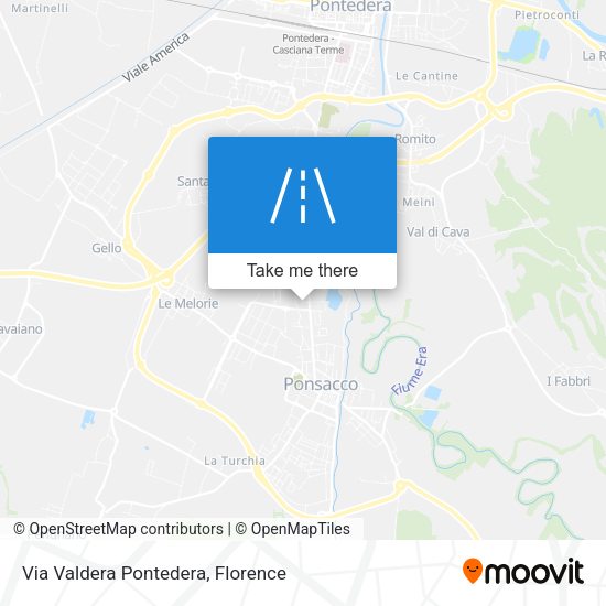 Via Valdera Pontedera map