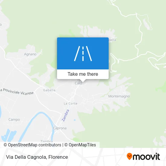 Via Della Cagnola map