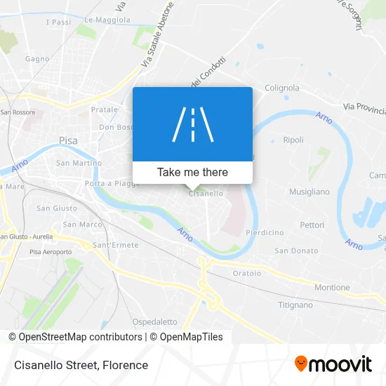 Cisanello Street map