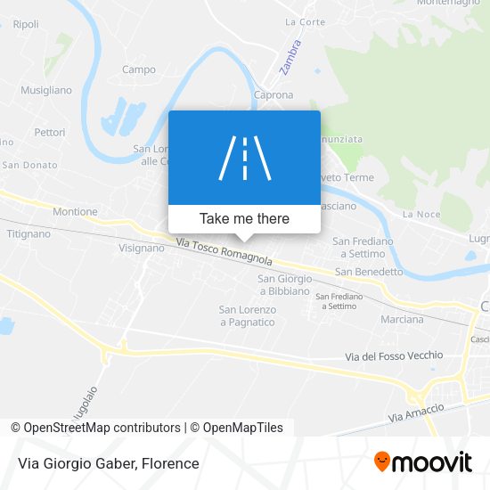 Via Giorgio Gaber map
