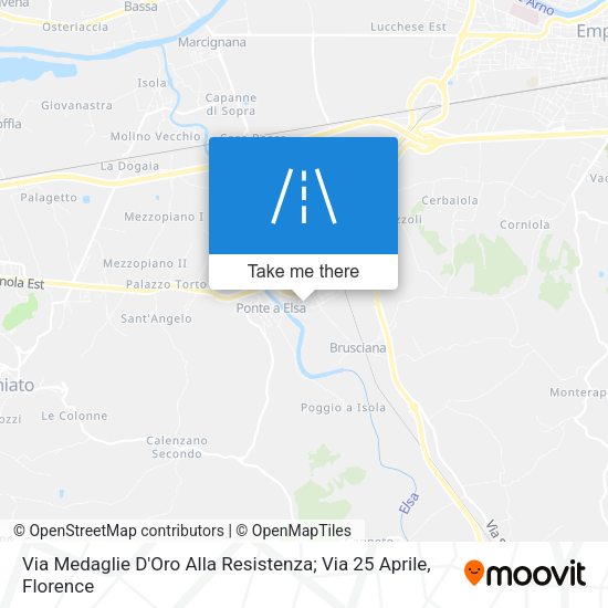 Via Medaglie D'Oro Alla Resistenza; Via 25 Aprile map