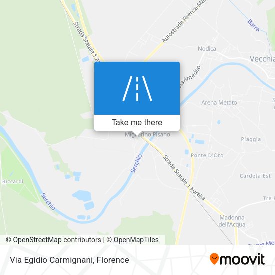 Via Egidio Carmignani map