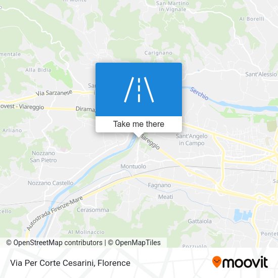 Via Per Corte Cesarini map