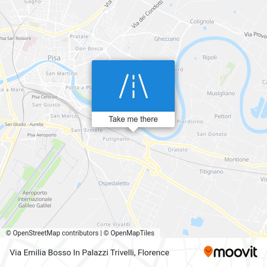 Via Emilia Bosso In Palazzi Trivelli map