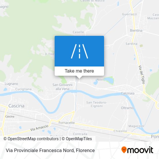 Via Provinciale Francesca Nord map