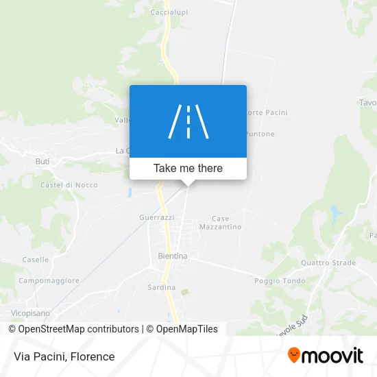 Via Pacini map