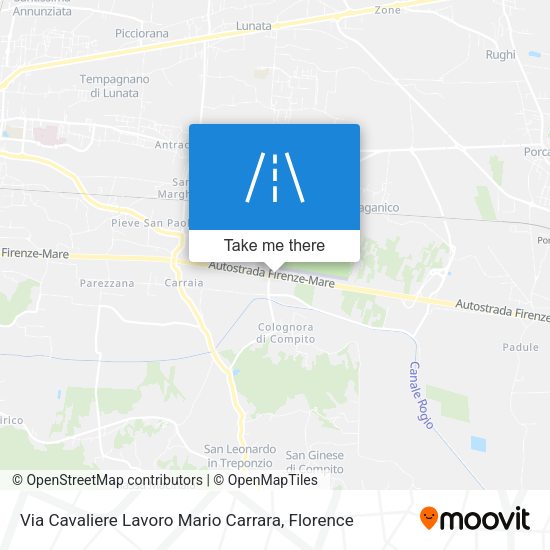 Via Cavaliere Lavoro Mario Carrara map