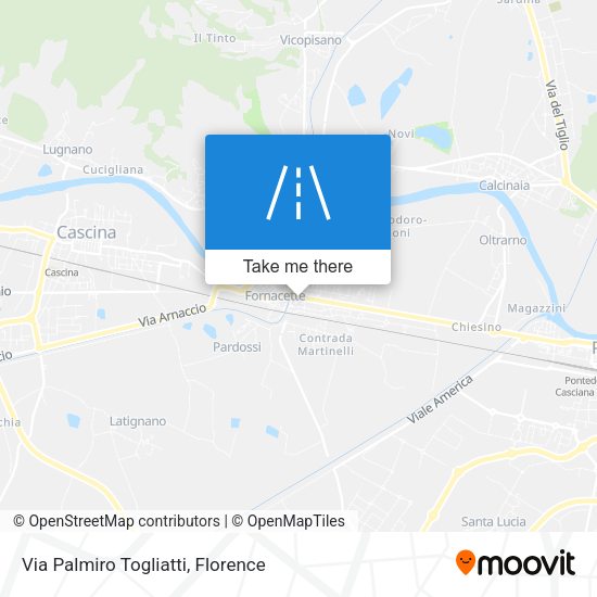Via Palmiro Togliatti map