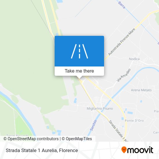 Strada Statale 1 Aurelia map