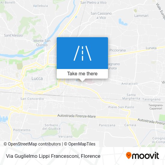 Via Guglielmo Lippi Francesconi map