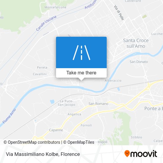 Via Massimiliano Kolbe map