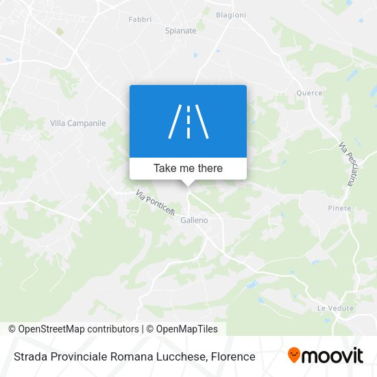 Strada Provinciale Romana Lucchese map