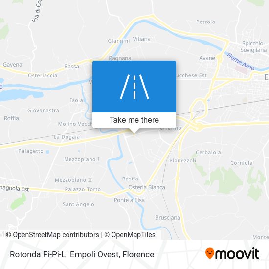 Rotonda Fi-Pi-Li Empoli Ovest map
