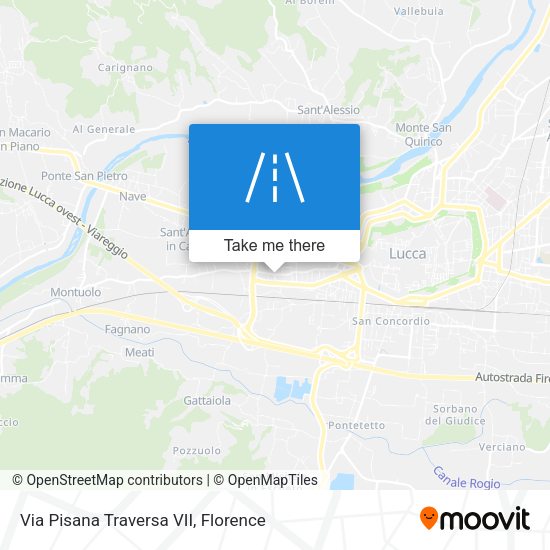 Via Pisana Traversa VII map
