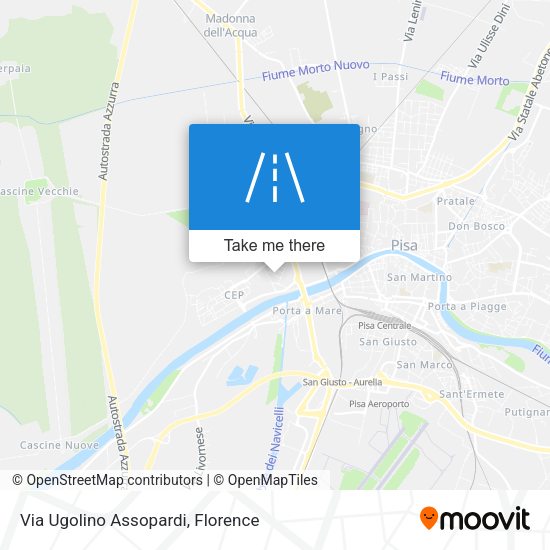 Via Ugolino Assopardi map