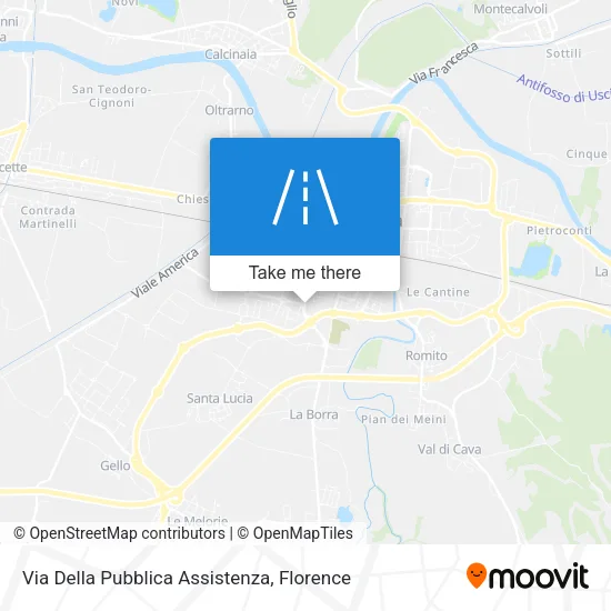 Via Della Pubblica Assistenza map