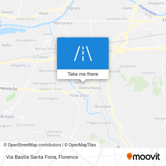 Via Bastia Santa Fiora map