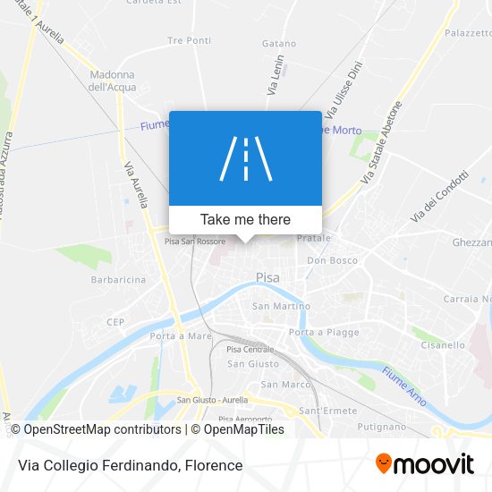 Via Collegio Ferdinando map