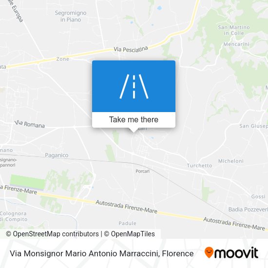 Via Monsignor Mario Antonio Marraccini map
