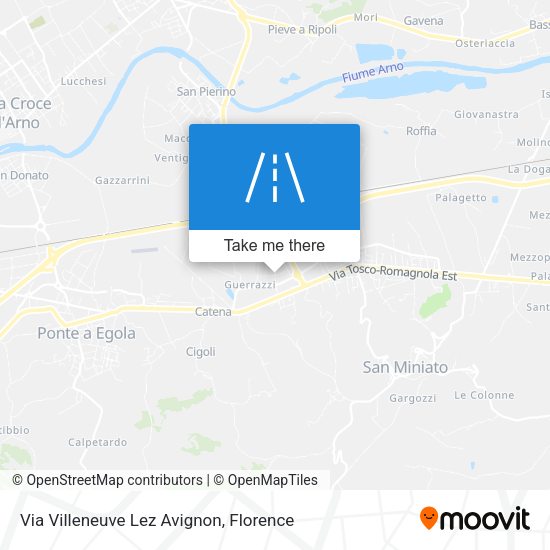 Via Villeneuve Lez Avignon map